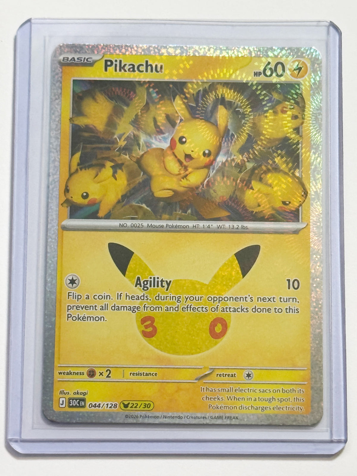 Pikachu 044/128 30 Celebrations!
