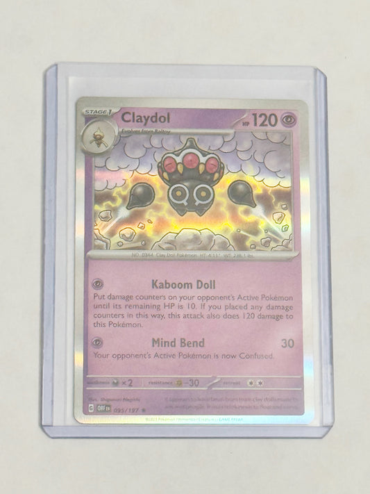 Claydol Reverse Holo Obsidian Flames!